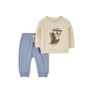 Kids Spring Tracksuit, Cartoon Lion Print Tshirt
